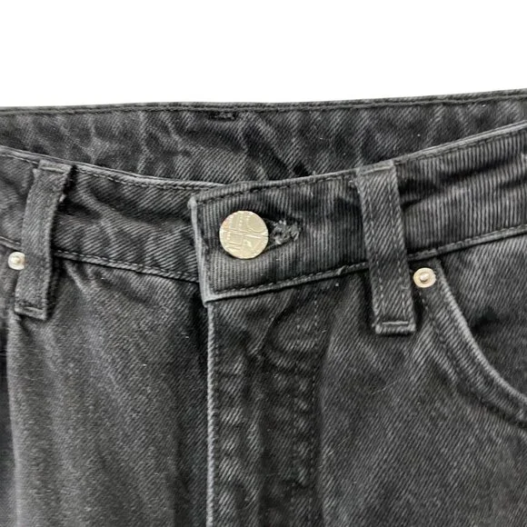 $330 Toteme Black Denim Barrel Leg High Rise Pants size 28/32 - Picture 3 of 6